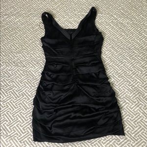 Black ruffled dress